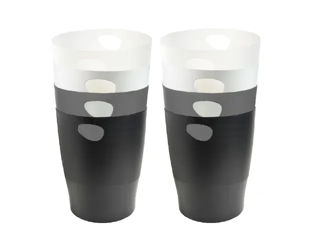 ECOBIN Office Papiermand 15 L assorti zwart/grijs