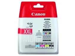 Canon CLI-581XXL Multipack Zwart + 3 Kleuren Inktcartridges