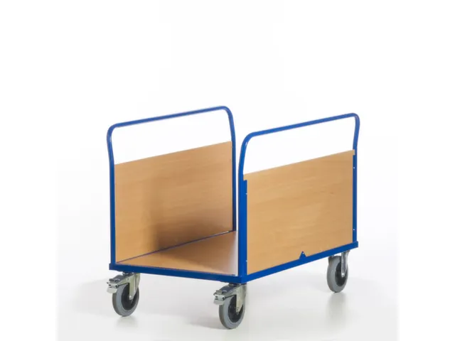 chariot à ridelles longitudinales,force 600kg,plateau Lxl 1200x770mm