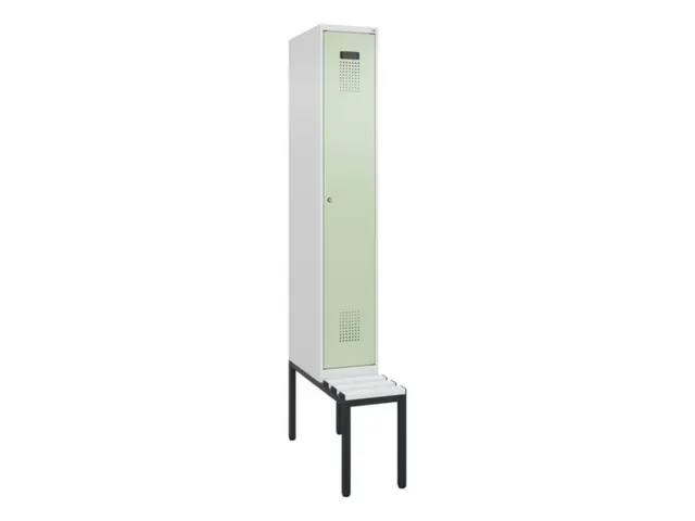 locker met bank,voor scheiding van kleding,HxBxD 2120x300x815mm,1vak