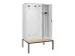 locker met bank,voor scheiding van kleding,HxBxD 2120x1200x815mm,4vak