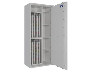 sleutelkluis,HxBxD 1550x650x420mm,896haak,legborden,romp RAL7035 - 4
