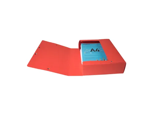Klasseerdoos glansk. rug 80mm A4 rood