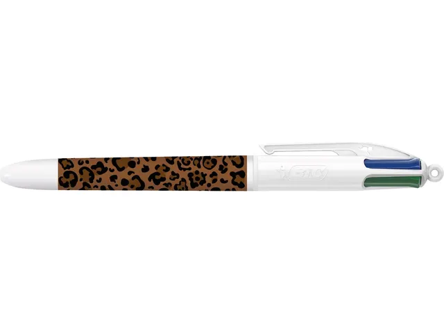 4-kleurenbalpen Leopard doos van 12 stuks assorti