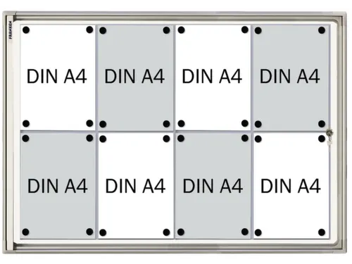 Vitrine Binnen 8xa4 Schrijfbord Hxbxd 680x960x30mm