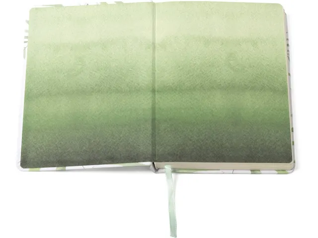 Carnet de notes Linen Fern ligné 15x20cm