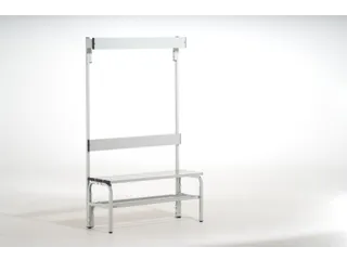 omkleedbank,HxLxD 1650x1015x375mm,alu. lijsten,frame RVS RAL7035 - 3
