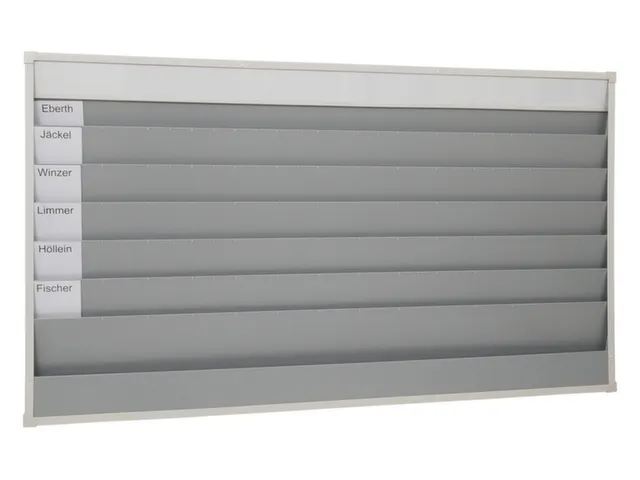 Werkplaats-/Opdrachtplanner Kunststof Profiel 918x1575mm 6 Rijen