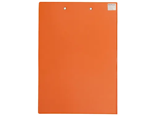 Klembordmap MAUL A4 staand met penlus PVC neon oranje