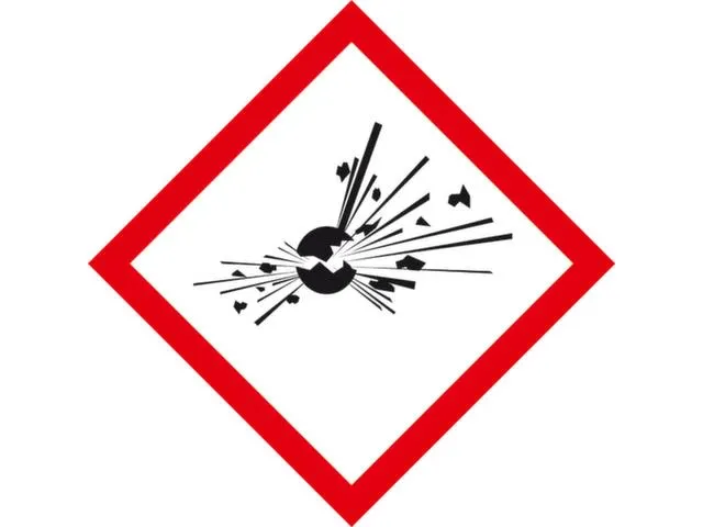 Gevarensymbool Explosiegevaarlijk Lxb 20X20Mm Vel