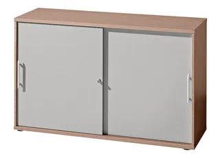 Schuifdeurkast Hxbxd 748X1200X400Mm 2 Oh Kastromp/front Noten/zilver - 1
