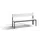 omkleedbank,HxLxD 796x1500x407mm,HPL wit,frame staal RAL7021,leuning