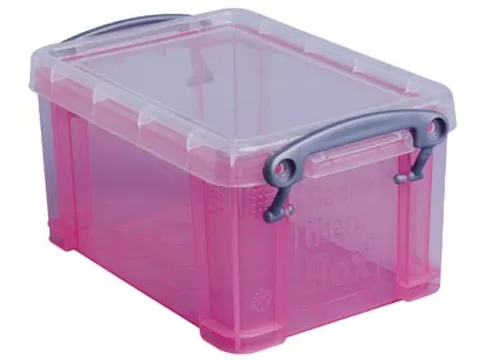 Opbergdoos 0,7 Liter Transparant Roze