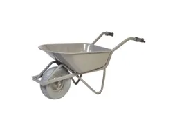 bouwkruiwagen,80l,HxBxD 620x590x1450mm,stalen buis,grijs,PU-banden