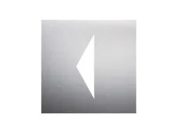 deurbord,Pijl,RVS,zelfklevend,HxB 160x160mm