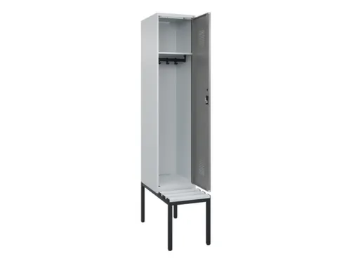 locker met bank,HxBxD 2120x400x815mm,1vak,vak B 400mm,cilinderslot
