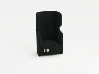 fauteuil,1-zits,geluidabsorberend,stof antraciet,HxBxD 1330x860x760mm - 1