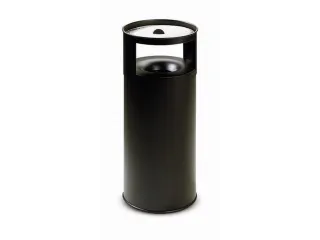 combi-asbak,HxØ 900x380mm,afvalbak inhoud 75l,romp staal zwart,blusko - 2