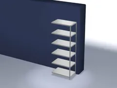 magazijnstelling,aanbouwveld,HxBxD 2500x1000x600mm,vaklast 125kg