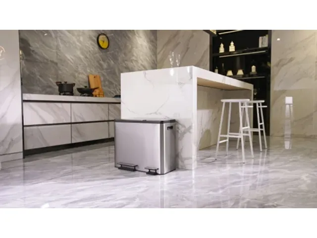 Ecocasa Recycler Pedaalemmer 30+15 Liter mat RVS