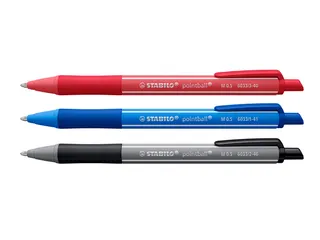 Balpen STABILO pointball colorful medium assorti blister à 3 stuks - 8