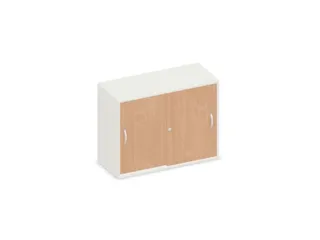 schuifdeurkast,HxBxD 770x1000x430mm,decor romp wit,decor front beuken - 1