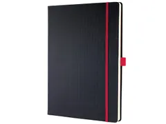 Notitieboek Conceptum RED Edition A4 zwart 5mm ruit hardcover. Genumme