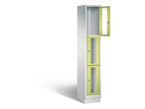 Lockerkast 1800x320x500mm 1x3 vakken Cilinderslot, Sokkel, RDS1108060