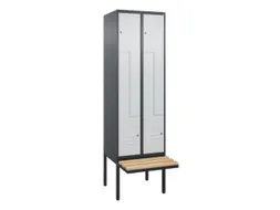 Z-garderobekast,HxBxD 2120x600x815mm,2vak,vak B 300mm,cil.-slot