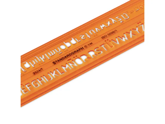 Lettersjabloon Standardgraph H-profiel middelschrift type B 7mm