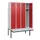 locker met bank,HxBxD 1950x1200x815mm,4vak,vak B 300mm,draaigrendel
