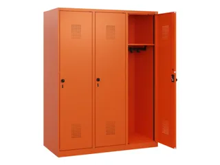 schoollocker,HxBxD 1530x1200x500mm,3vak,vak B 400mm,draaigrendel - 1