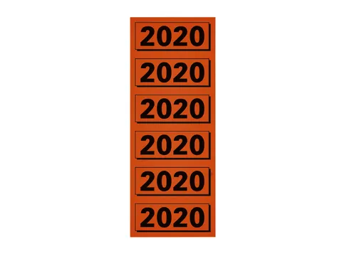 Rugetiket Elba 2020 57x25mm rood 120 stuks