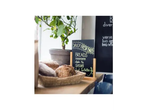 Krijtbord Securit Elegant 21x28x7cm teak hout