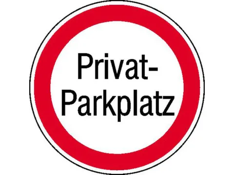 verbodsbord,Privé parkeerplaats,aluminium gemerkt,gemoffeld,Ø 315mm