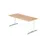 In hoogte verstelbaar bureau,HxBxD 680-850x1800x800mm,blad eiken