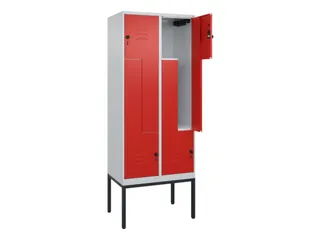 Z-garderobekast,HxBxD 2120x800x500mm,vak B 200/400mm,draaigrendel - 2