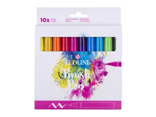 Brushpen Talens Ecoline set à 10 stuks primair