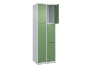 lockerkast,HxBxD 1850x600x500mm,2x3vakken,vak B 300mm,cil.-slot - 1