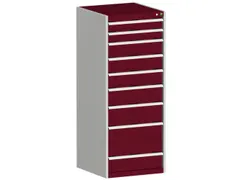 ladekast HxBxD 1600x650x650mm 9laden RAL7035 front RAL3004