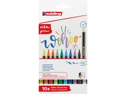 Brushpen edding 1340 glitter assorti set à 10 stuks