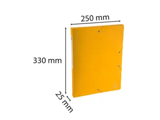 Klasseerdoos Scotten rug 25mm A4 geel - 6