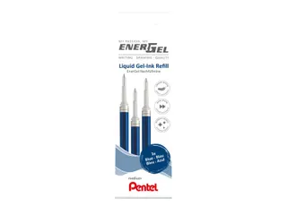 Gelschrijvervulling Pentel LR7 Energel medium blauw set à 3 stuks - 1