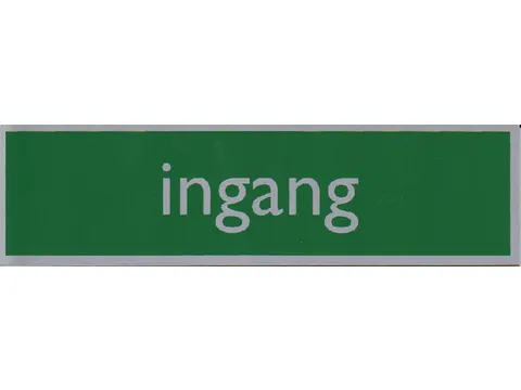 Infobord pictogram ingang 165x44mm