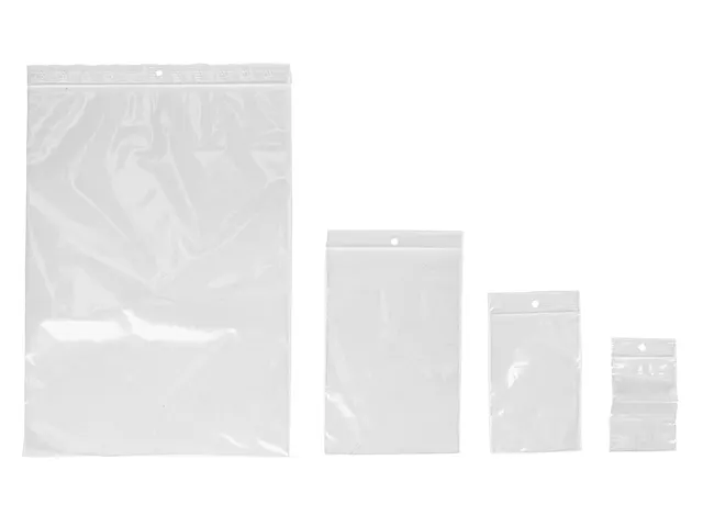 Verpakkingszak grip 80x120mm 50 micron hersluitbaar 25 stuks