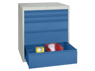 ladekast HxBxD 800x715x600mm 5laden slot RAL7035 front RAL5012 - 2
