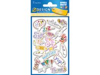 Puffy etiket Z-design Kids pakje a 1 vel teksten
