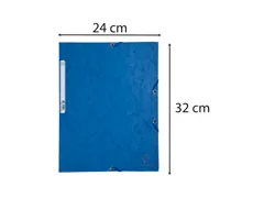 Elastomap glanskarton 400 3 klep blauw