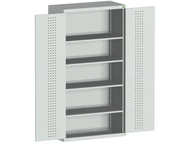 kast met geperforeerde platen,HxBxD 2000x1050x650mm,4xStalen bodem
