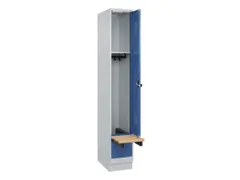 locker met bank,HxBxD 1950x300x815mm,1vak,vak B 300mm,draaigrendel